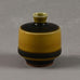 Berndt Friberg for Gustavsberg, miniature vase with yellow ochre glaze D6361 - Freeforms