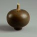 Berndt Friberg for Gustavsberg, round vase with brown haresfur glaze D6334 - Freeforms