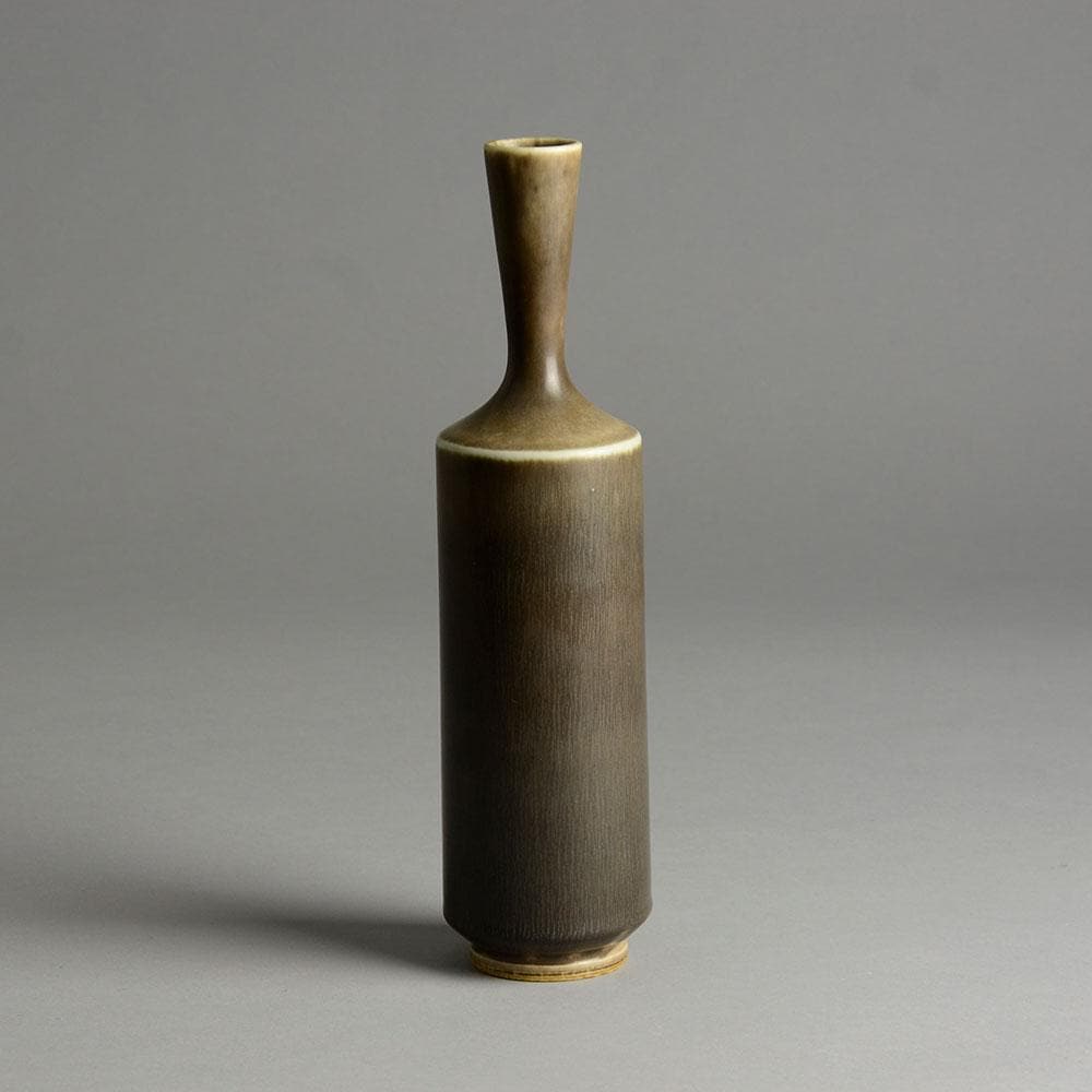 Berndt Friberg for Gustavsberg, vase with brown haresfur glaze D6378 - Freeforms