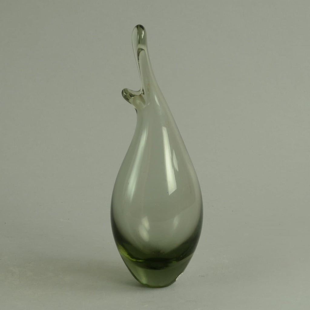 Bird vase in gray glass by Holmegaard N4020 - Freeforms