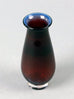Blue and red glass vase by Nils Landberg for Orrefors N9326 - Freeforms