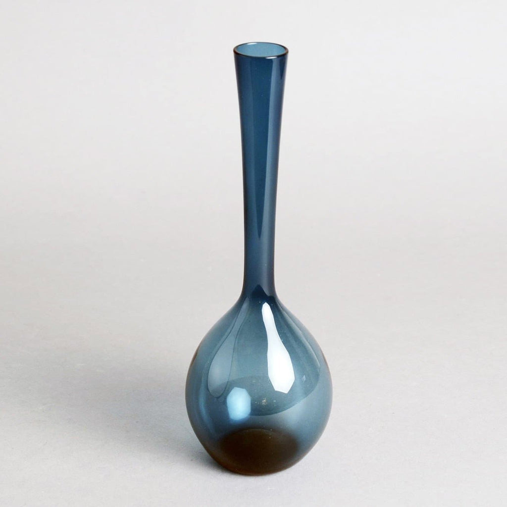 Blue glass bottle vase by Arthur Carlsson Percy for Gullaskrufs Glasbruk N9664 - Freeforms