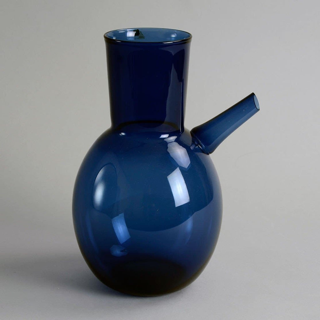 Blue "I-glass" decanter by Timo Sarpaneva for Iittala A2051 - Freeforms