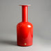 Bottle vase in red glass by Otto Brauer D6286 - Freeforms