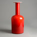 Bottle vase in red glass by Otto Brauer D6286 - Freeforms