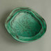 Bowl with matte green and black glaze by Svend Hammershøi B3547 - Freeforms
