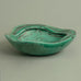 Bowl with matte green and black glaze by Svend Hammershøi B3547 - Freeforms