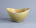 Bowl with yellow ochre glaze by Gunnar Nylund B3118 - Freeforms