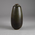Brown vase with impressed line decoration by Saxbo E7199 - Freeforms