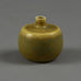 Carl Harry Stalhane for Rorstrand miniature vase with matte yellow ochre glaze F8189 - Freeforms