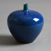 Carl Harry Stalhane for Rorstrand vase with blue glaze F8123 - Freeforms
