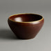 Carl Harry Stalhane stoneware bowl with brown matte glaze B3862 - Freeforms