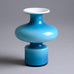 "Carnaby" segmented vase in blue glass by Per Lutken D6341 - Freeforms