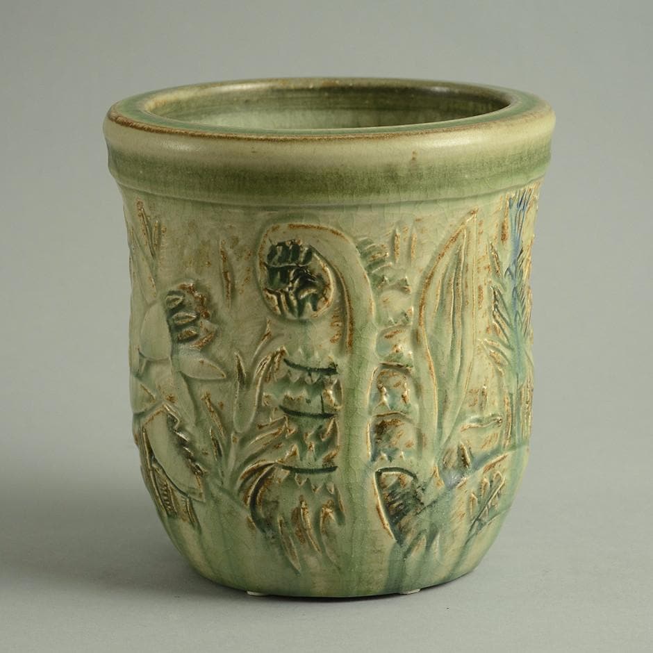 Carved vase by Cathinka Olsen for Bing & Grondahl N2774 - Freeforms