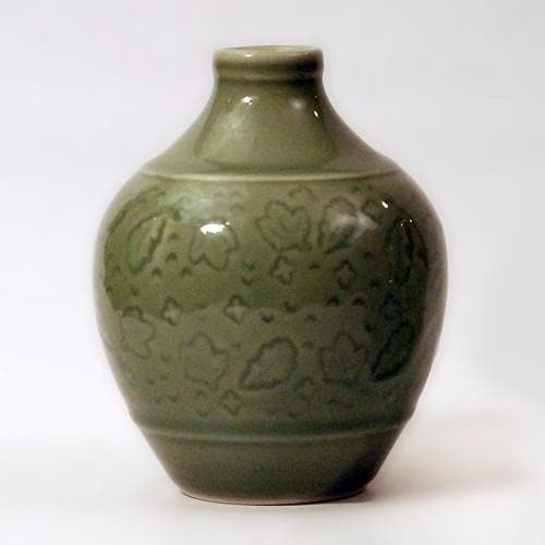Celadon vase by Hans Henrik Hansen for Royal Copenhagen N5364 - Freeforms