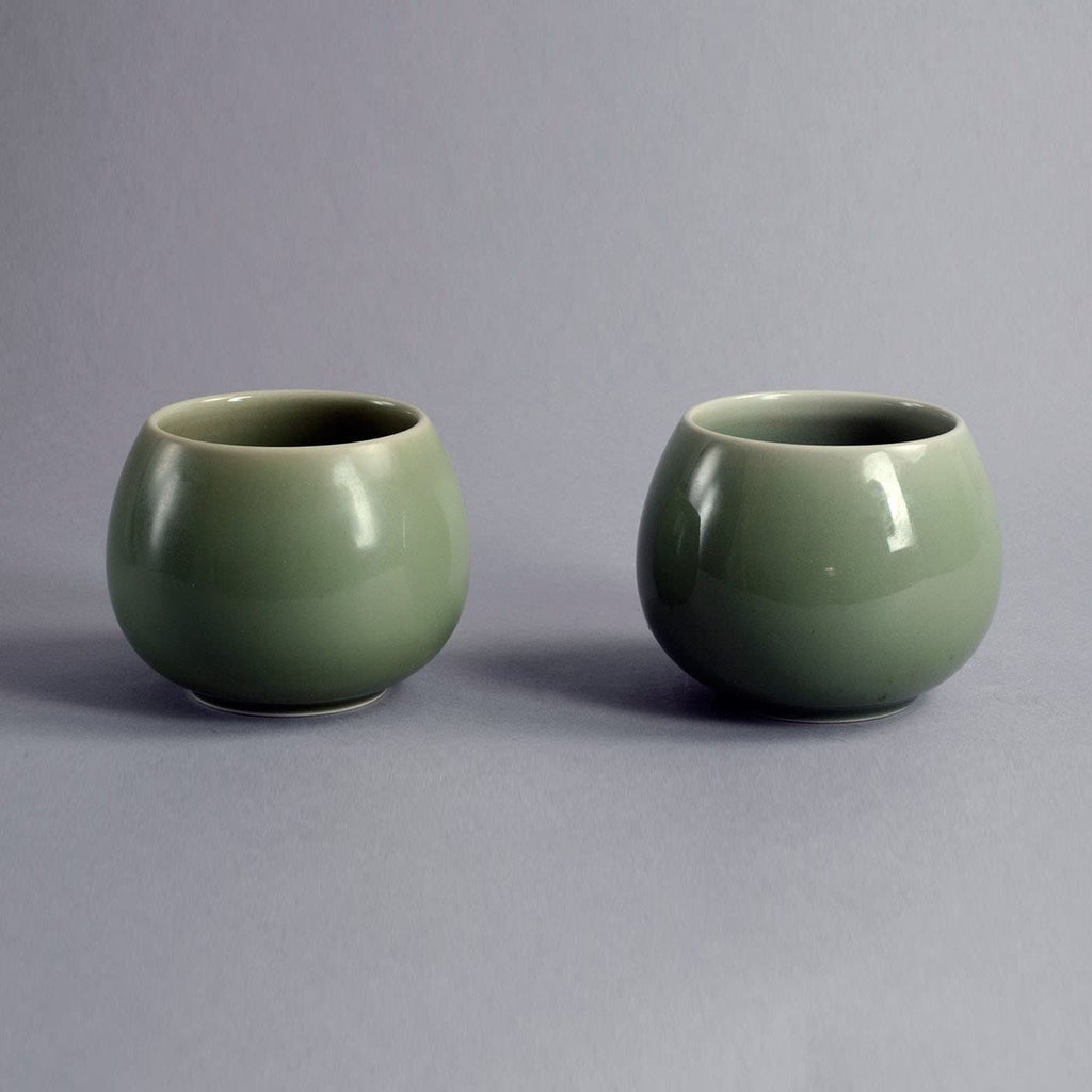 Celadon vase by Knud Kyhn for Royal Copenhagen N5001 and N5994 - Freeforms