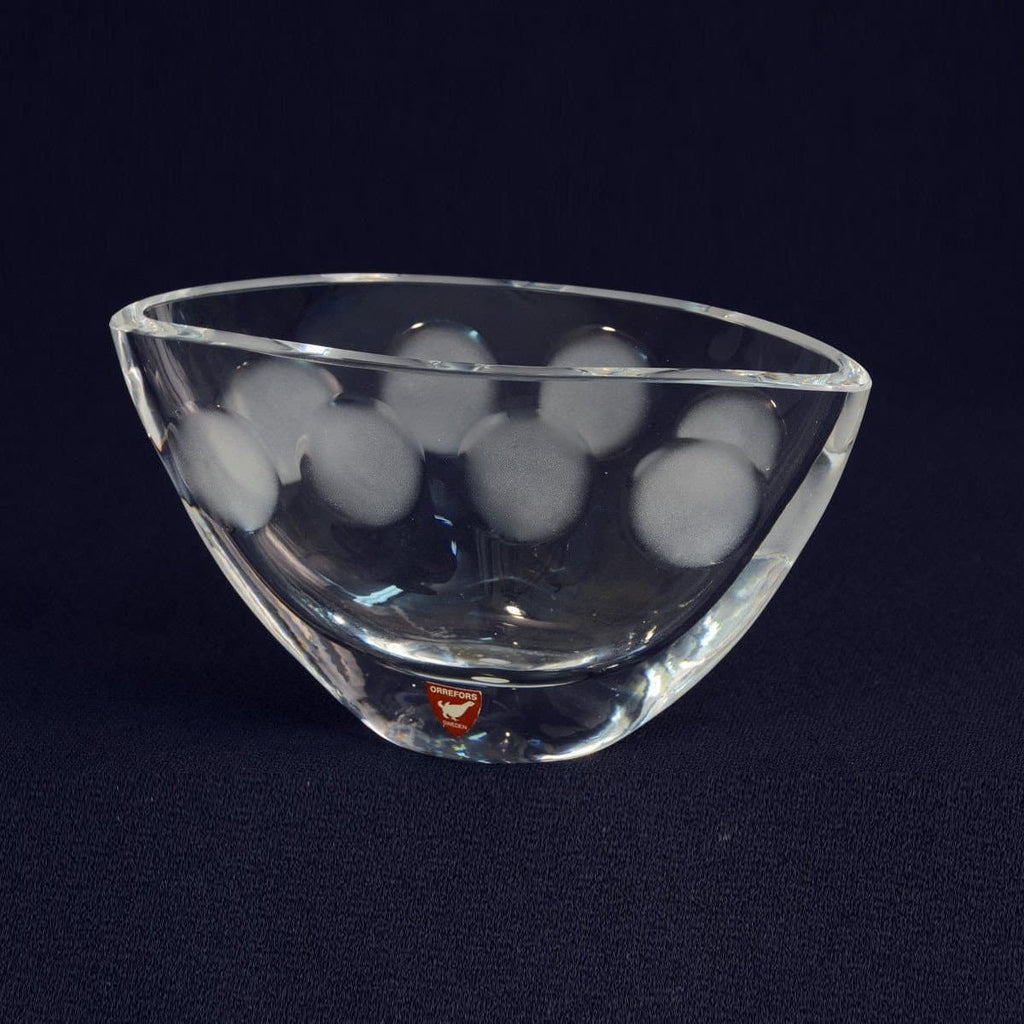 Clear glass bowl by Ingeborg Lundin for Orrefors N8166 - Freeforms