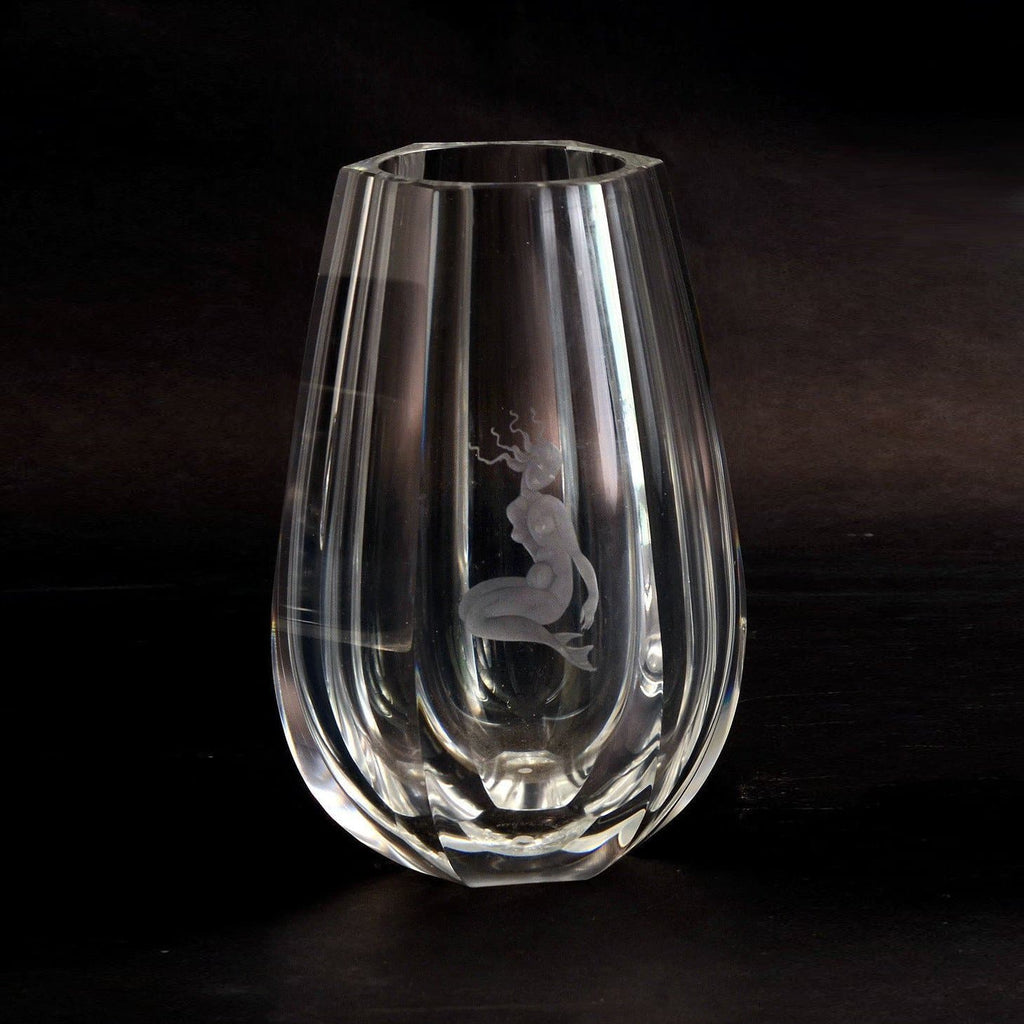 Clear glass vase by Sven Palmquist for Orrefors N8680 - Freeforms