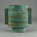 Colin Pearson unique stoneware "Winged Form" vase with pale blue glaze E7150 - Freeforms