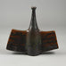 Dieter Crumbiegel, Germany, unique stoneware bottle vase with brown glaze E7135 - Freeforms