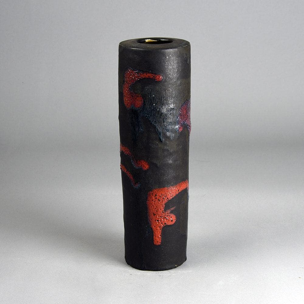 Dieter Crumbiegel, Germany, unique stoneware cylindrical vase E7238 - Freeforms