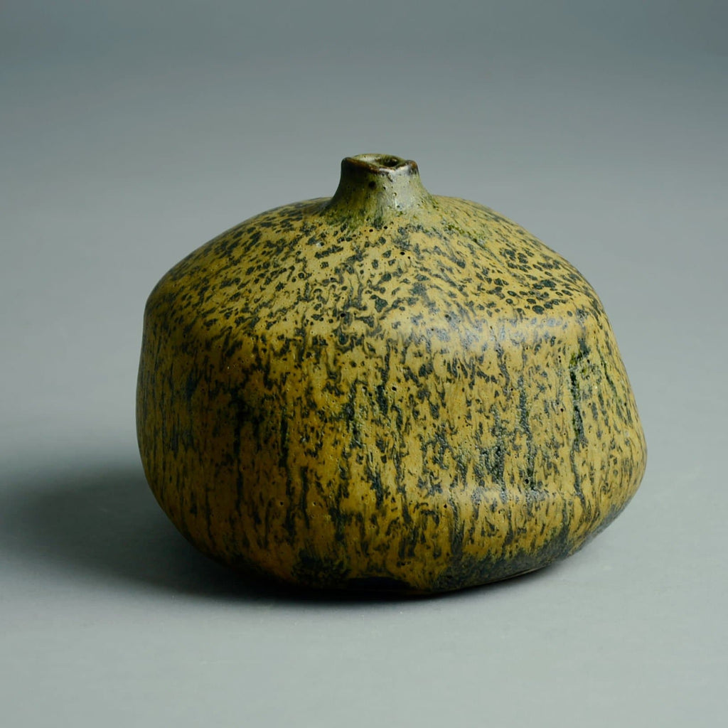 Dieter Crumbiegel, Germany vase with yellow and black glaze C5306 - Freeforms