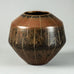 Einar Lynge-Ahlberg for Rörstrand, Sweden, unique stoneware vase with brown glaze G9131 - Freeforms