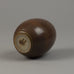 Erich and Ingrid Triller for Tobo egg-shaped vase with reddish brown glaze G9471 - Freeforms