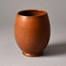 Erich and Ingrid Triller for Tobo vase with reddish brown glaze G9338 - Freeforms