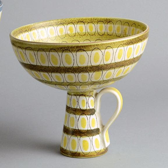 "Faience" handled earthenware vase by Stig Lindberg N9830 - Freeforms