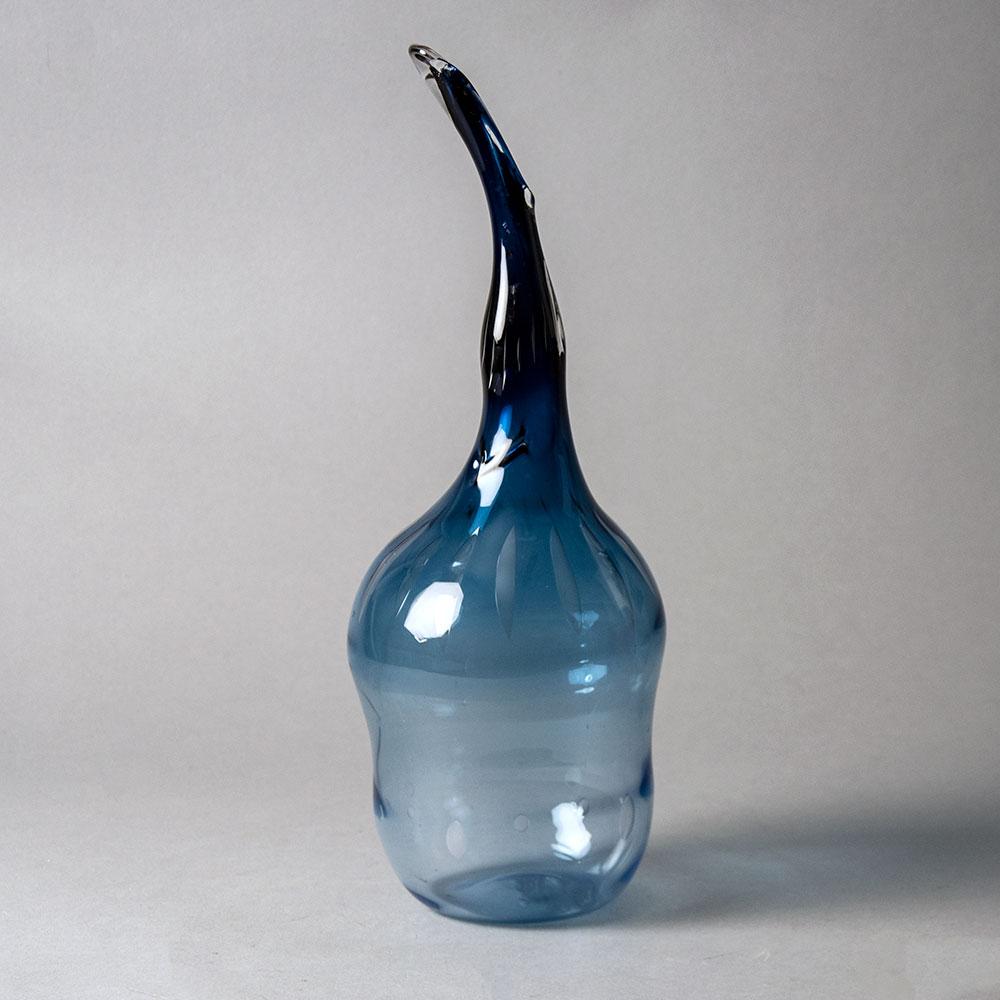 Floris Meydam for Leerdam, Unica vase with blue glass G9423 - Freeforms