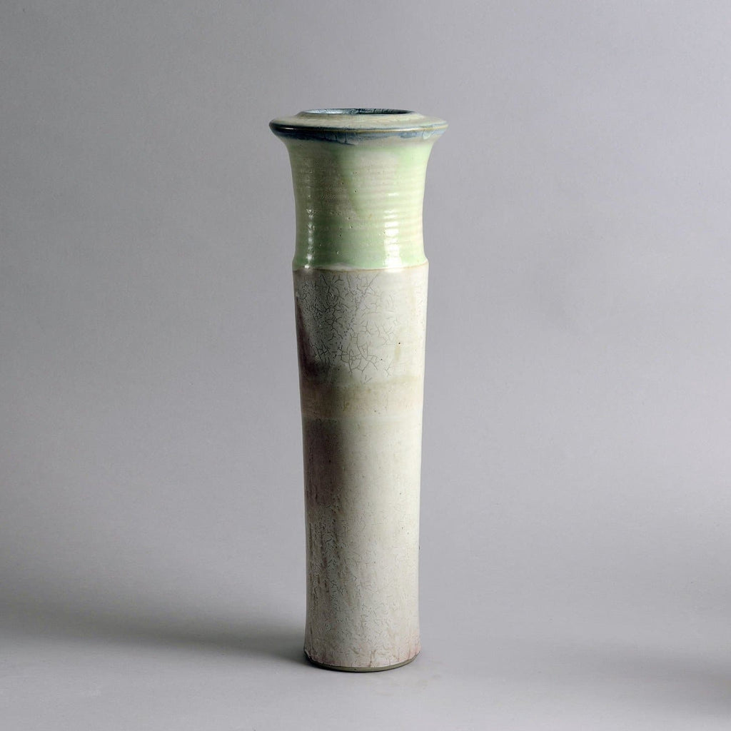 Fritz Vehring, Germany, Stoneware vase with off white glaze A2157 - Freeforms