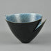 Gabi Citron-Tengborg for Gustavsberg, unique stoneware bowl with black and blue glaze N2171 - Freeforms