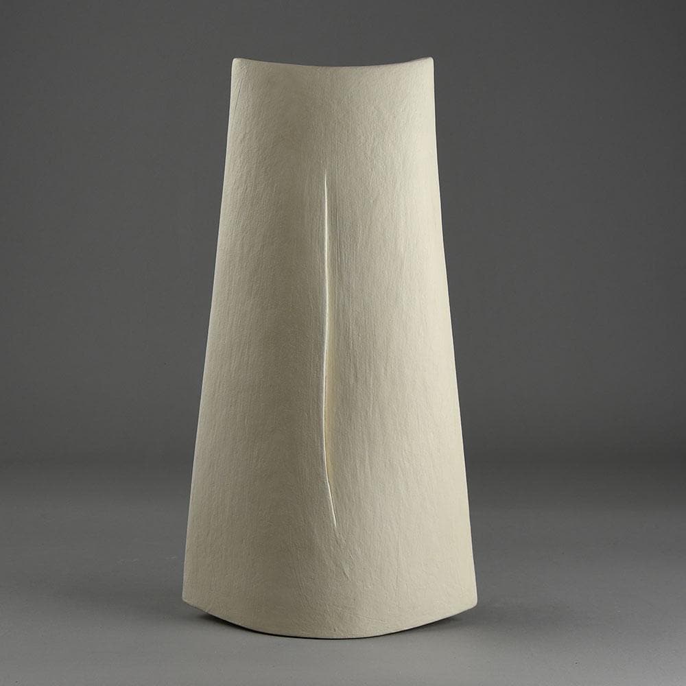 Gabrielle Koch, UK, earthenware vase with matte white surface E7392 - Freeforms