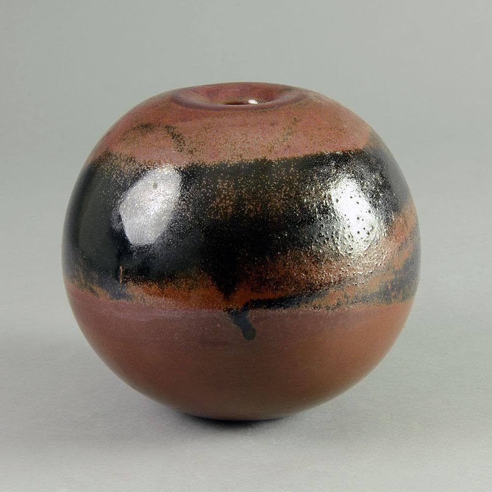 Gerald Weigel, own studio, Germany, Stoneware vase with tenmoku glaze ...