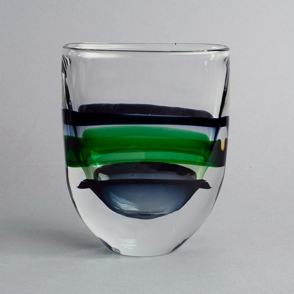 Glass vase by Nils Landberg for Orrefors B3594 - Freeforms