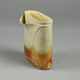 Gotlind Weigel, Germany stoneware flattened vase with cream glaze E7256 - Freeforms