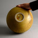 Gottlind Weigel, unique stoneware vase with yellow ochre crystalline glaze D6389 - Freeforms