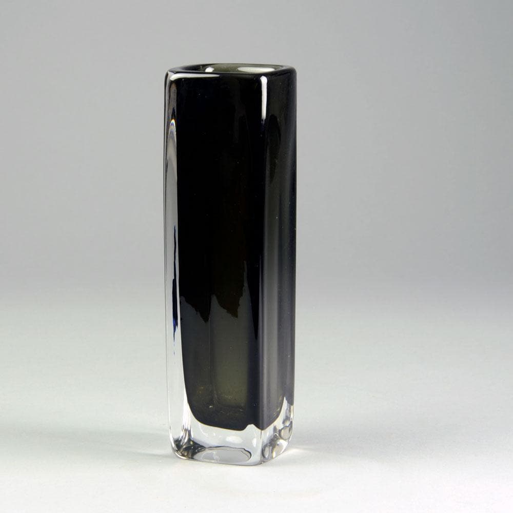 Gray glass "Sommerso" vase by Nils Landberg for Orrefors N9640 - Freeforms