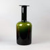 Green glass "Gulvvase" vase by Otto Brauer for Holmegaard N9789 - Freeforms