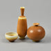 Group of miniatures with golden brown haresf glaze by Berndt Friberg for Gustavsberg - Freeforms