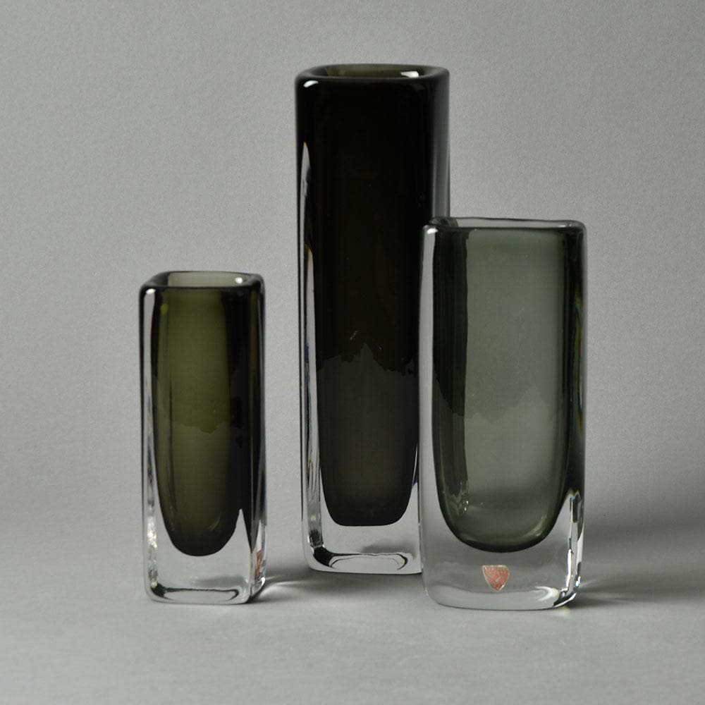 Group of rectangular sommerso vases by Nils Landberg for Orrefors - Freeforms