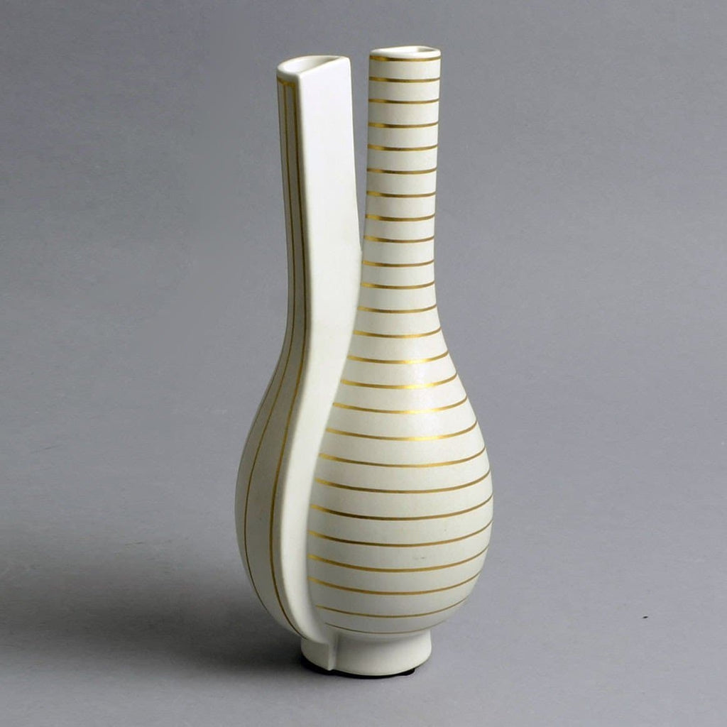 "Guldsurrea" stoneware vase by Wilhelm Kåge N7377 - Freeforms