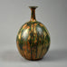 Gunnar Andersson, Höganäs, Sweden, unique earthenware vase with dripping green and brown glaze 1985 G9142 - Freeforms