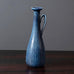 Gunnar Nylund for Rorstrand, ceramic handled vase with blue glaze G9297 - Freeforms