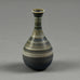 Gunnar Nylund for Rorstrand, miniature stoneware vase with gray and brown stripes E7009 - Freeforms