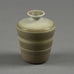 Gunnar Nylund for Rorstrand, miniature stoneware vase with gray and brown stripes F8187 - Freeforms