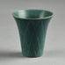 Gunnar Nylund for Rorstrand Stoneware vase in matte green glaze F8263 - Freeforms