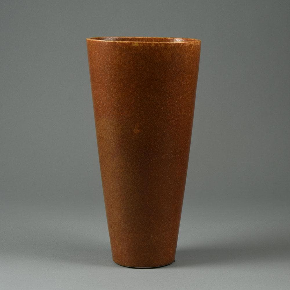 Gunnar Nylund Large stoneware vase with reddish brown glaze N8870 - Freeforms