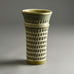 Hertha Bengtson for Rorstrand, stoneware vase with impressed pattern E7142 - Freeforms